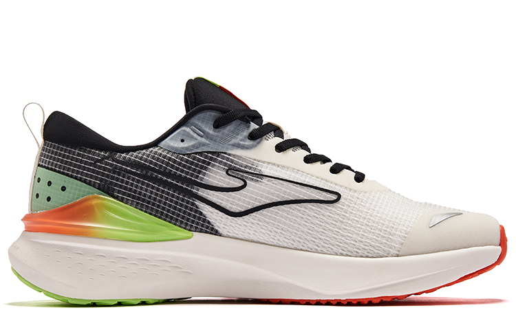 Order 鸿星尔克 減震 耐磨 常規 低幫 跑步鞋 男款 白綠色