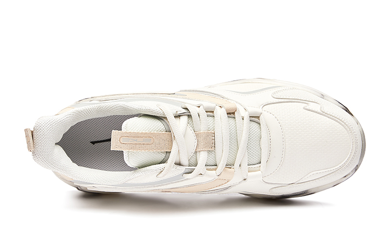 Order ERKE Xtep Kasut Larian Rendah 'Putih Kelabu' 11121320472-003