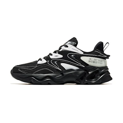 ERKE XTEP Shock-Absorbing Non-Slip Wear-Resistant Low Top Running Shoes 'Black'