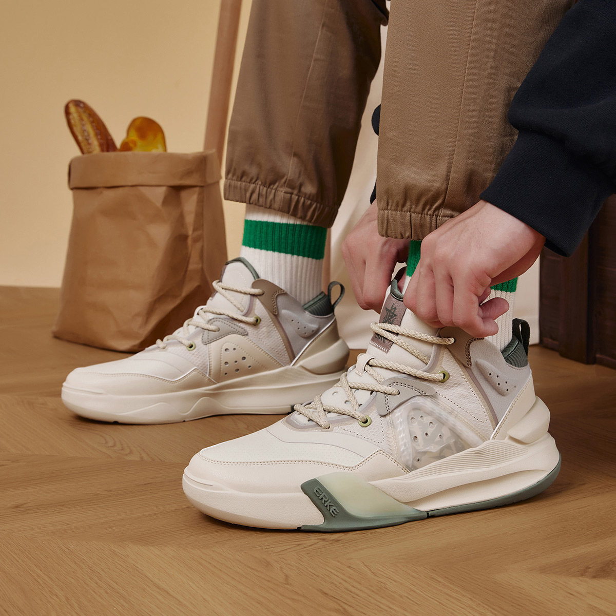 ERKE Xtep Skate Shoes Low 'Warm Mist Grey' 圖 5