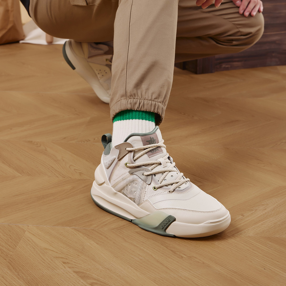 ERKE Xtep Skate Shoes Low 'Warm Mist Grey' 圖 6