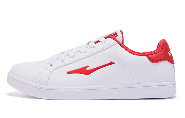 ERKE Xtep Skateboard Shoes Low Top 'White Red'