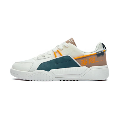 ERKE Xtep Spliced Skateboarding Low-Top 'White Grey Brown'
