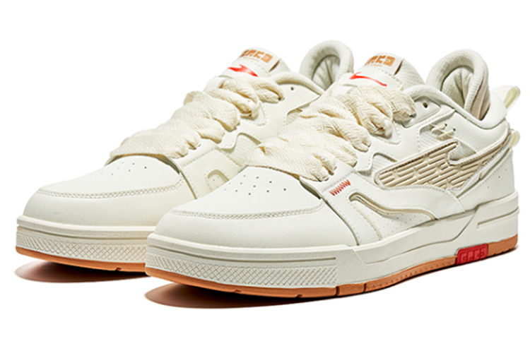 ERKE Xtep Star Retro 'White Brown' 圖 2