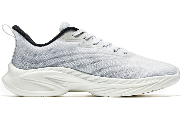 Order 鸿星尔克 启行 防滑耐磨 低筒 跑步鞋 男款 正白正黑