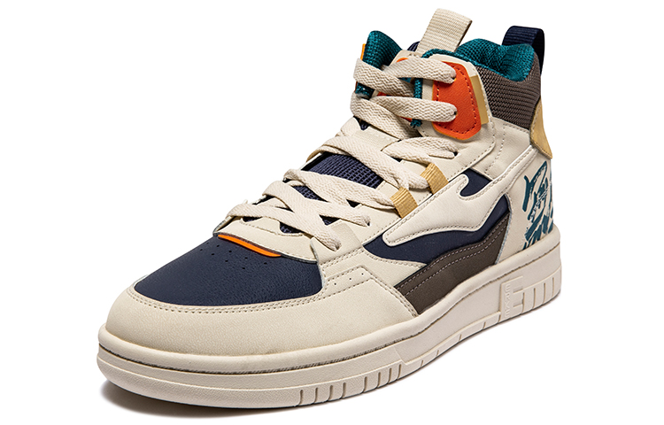 Shop ERKE XTEP Unparalleled Master High-Top 'Beige Aqua Azul' 11122301233-403