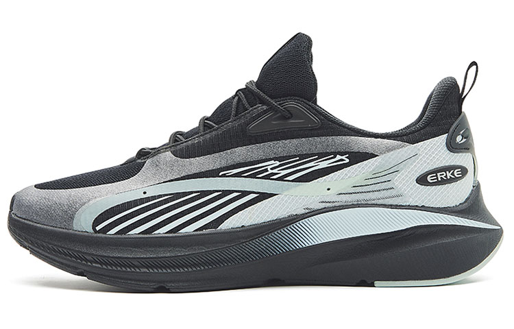 Buy 鸿星尔克追风‘黑色针织网面透气低帮跑鞋’ 51122103294-001