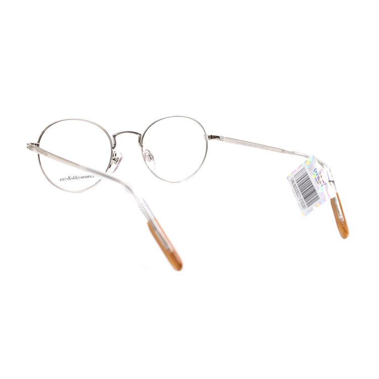 Shop Ermenegildo Zegna EZ5 圓框銀色經典男士眼鏡 EZ5205 016