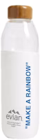 EVIAN BY VIRGIL ABLOH x SOMA Make A Rainbow Refillable Glass Water Bottle White/Dark Blue EVIAN BY VIRGIL ABLOH x SOMA Make A Rainbow Refillable Glass Water Bottle White/Dark Blue