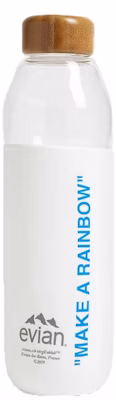 EVIAN BY VIRGIL ABLOH x SOMA Make A Rainbow Refillable Glass Water Bottle White/Light Blue Buy EVIAN BY VIRGIL ABLOH x SOMA Make A Rainbow Refillable Glass Water Bottle White/Light Blue