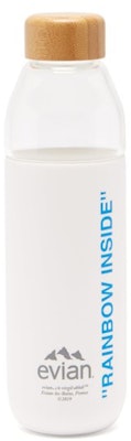 EVIAN BY VIRGIL ABLOH x SOMA Rainbow Inside Refillable Glass Water Bottle White/Light Blue Buy EVIAN BY VIRGIL ABLOH x SOMA Rainbow Inside Refillable Glass Water Bottle White/Light Blue