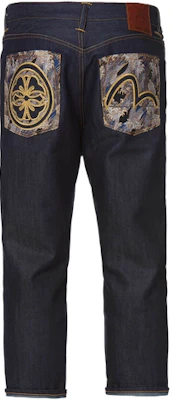 EVISU 19SS Seluar Jeans Denim Biru 3/4 Kantung Brokad Musim Panas. 1ESHTM9JE13727 Buy EVISU 19SS Seluar Jeans Denim Biru 3/4 Kantung Brokad Musim Panas. 1ESHTM9JE13727
