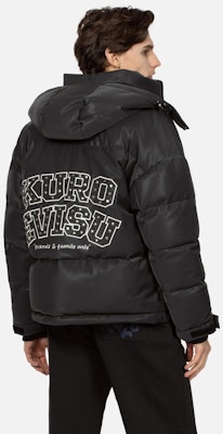 EVISU 2023AW 黑色鴨絨連帽外套,字母與海鷗刺繡設計 2EAGNM3NJ5202OSPU Purchase EVISU 2023AW 黑色鴨絨連帽外套,字母與海鷗刺繡設計 2EAGNM3NJ5202OSPU