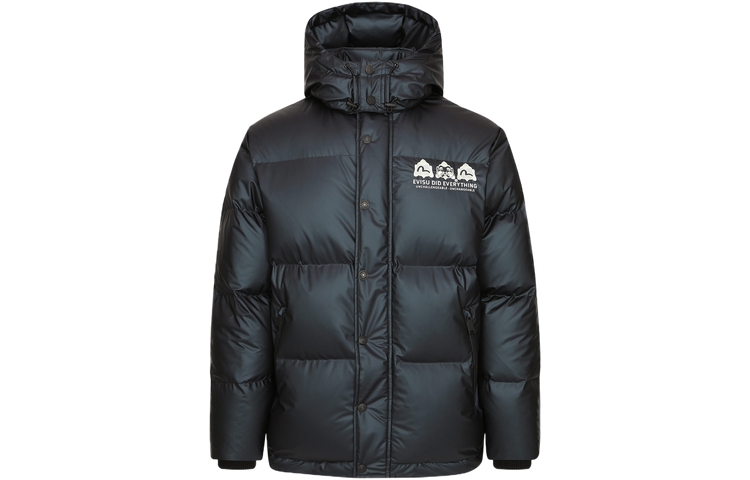EVISU 2023AW  Black Letter M Logo Puffer Jacket with Hood 2EAADM2NJ794XXPL 圖 3