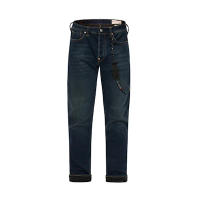 EVISU 2024 F/W Seagull Print Tapestry Slim Fit Jeans for Men. 2EAHTM4JE104617DN