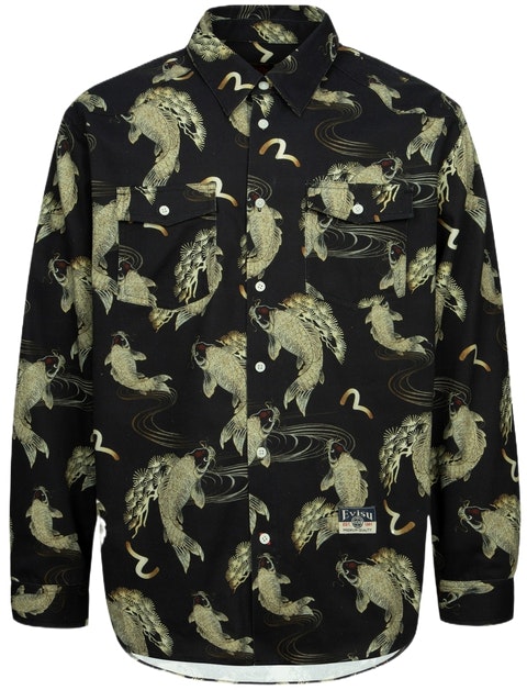 evisu-2024-fall-winter-oversized-shirt-black-with-koi-fish-and-seagull-print-2-eahtm-4-sl-7039-osct