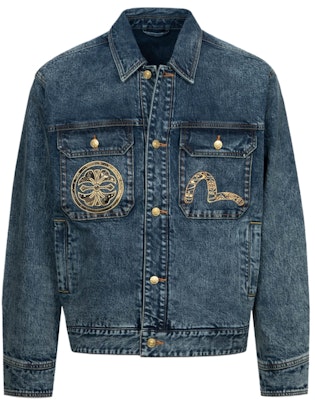 EVISU 2024 秋冬海鷗與家紋拼接男士寬鬆牛仔外套 2EAHTM4DJ7094RXDP Order EVISU 2024 秋冬海鷗與家紋拼接男士寬鬆牛仔外套 2EAHTM4DJ7094RXDP