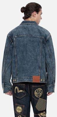 EVISU 2024 秋冬海鷗與家紋拼接男士寬鬆牛仔外套 2EAHTM4DJ7094RXDP Purchase EVISU 2024 秋冬海鷗與家紋拼接男士寬鬆牛仔外套 2EAHTM4DJ7094RXDP