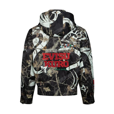 EVISU 23AW All-Over Logo Print Hoodie Jacket Men Multi-color. 2EAGNM3JK5295OSCT