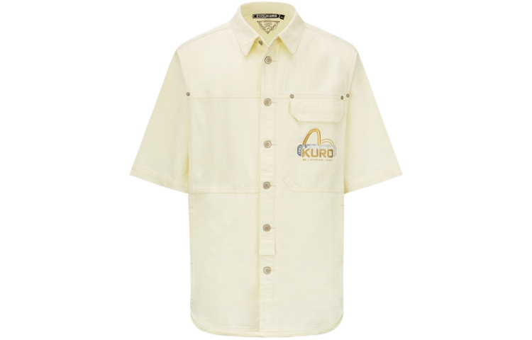 Lookbook EVISU Chaqueta Camisa Patrón Japonés 23SS con Diseño de Logo Floral. 2ESGNM3SJ769LFDN