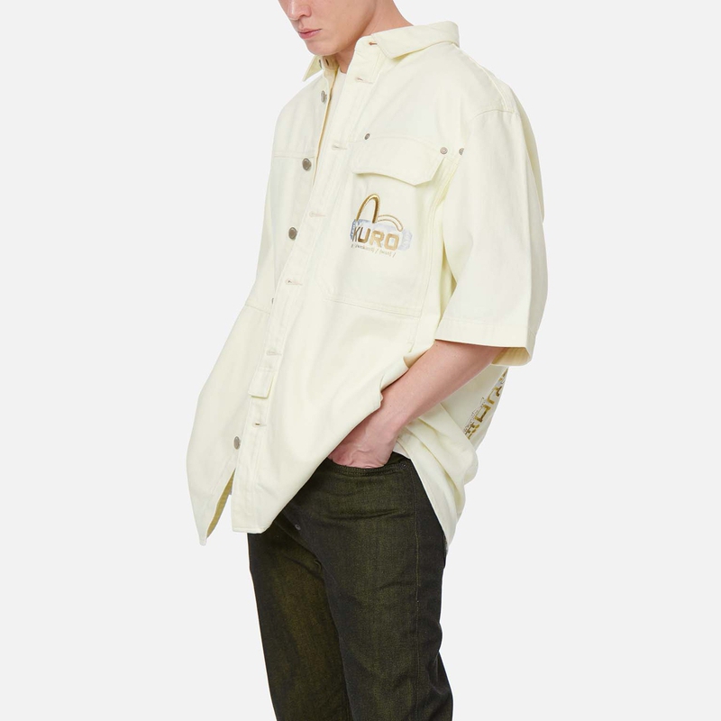 Purchase EVISU Chaqueta Camisa Patrón Japonés 23SS con Diseño de Logo Floral. 2ESGNM3SJ769LFDN