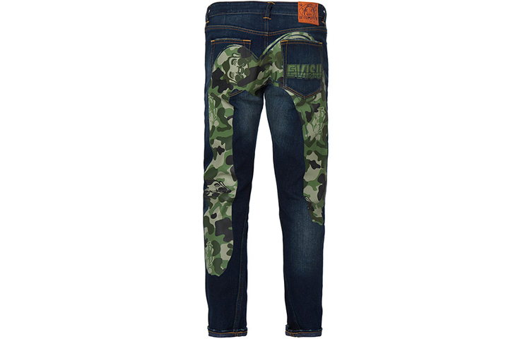 EVISU 3D Buddha Patch Mens Denim Jeans Blue 1ESHTM9JE9213D 圖 3