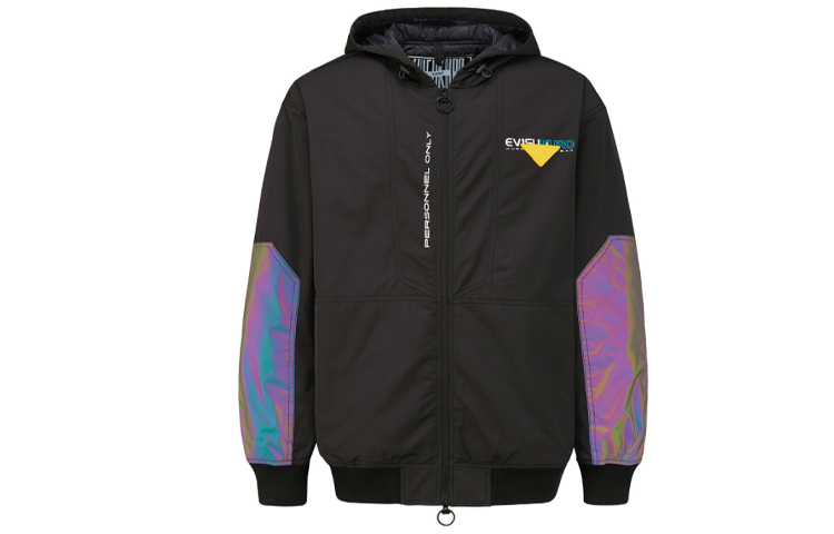 EVISU  Alphabet Logo Print Hooded Jacket - Black 2EAGNM0JK754FF 圖 2