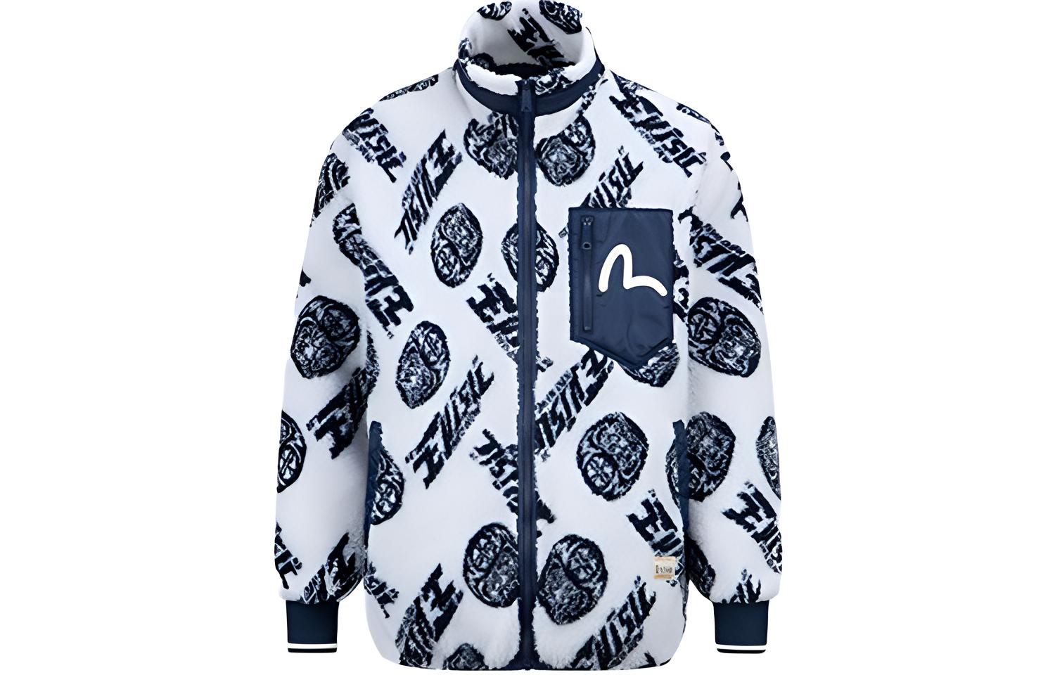 EVISU  Autumn/Winter Geometric Pattern Logo Dharmic Jacket. 2EAHTM1JK719RXSH