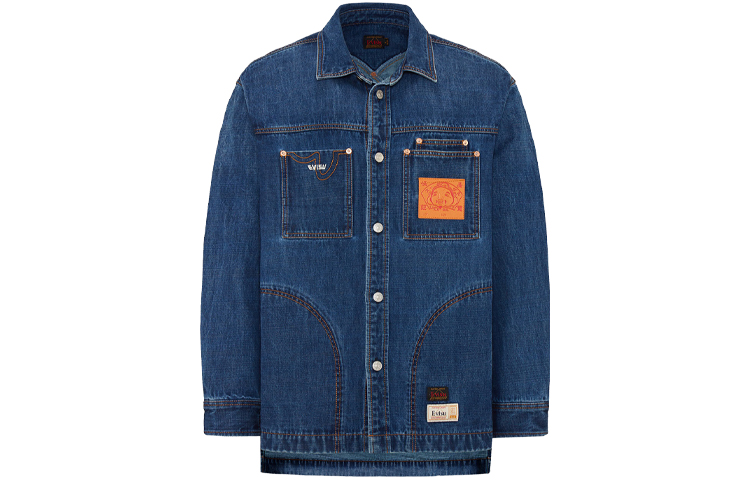 EVISU  Big M Denim Jacket in Blue. 2ESHTM1SJ711XX