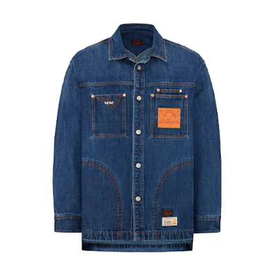EVISU Big M Denim Jacket in Blue. 2ESHTM1SJ711XX