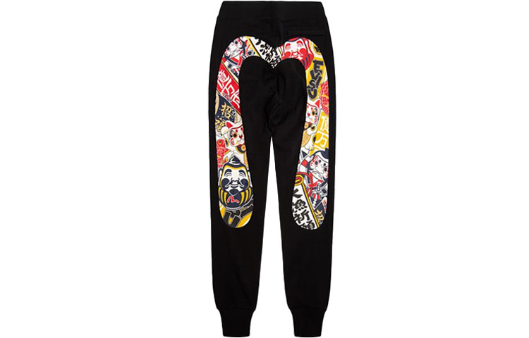 EVISU  Big M Print Knit Jogger Pants Black - Da Yu Kiwan Festival Edition. 2ESHTM1SP468XX 圖 2