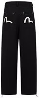 EVISU Black Casual Pants with Seagull Embroidery Design. 2ESHTM4SP7061FFCT EVISU Black Casual Pants with Seagull Embroidery Design. 2ESHTM4SP7061FFCT