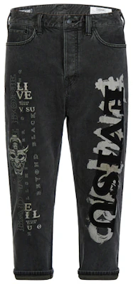 에비수 블랙 크롭진 레터 자수 및 프린트 디자인. 2ESGNM0JE18027 Order 에비수 블랙 크롭진 레터 자수 및 프린트 디자인. 2ESGNM0JE18027