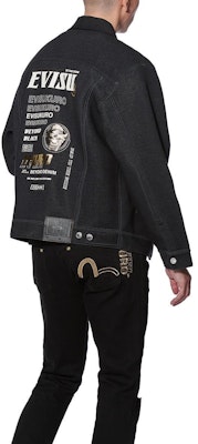 EVISU 黑色丹寧外套 鬼頭般若印花設計 2EAGNM0JK757FF Details for EVISU 黑色丹寧外套 鬼頭般若印花設計 2EAGNM0JK757FF