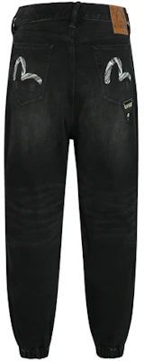 EVISU Black Denim Jeans with Multi-Embroidery Patches & Seagull Print 2ESHTM4JO8030LFDP Lookbook EVISU Black Denim Jeans with Multi-Embroidery Patches & Seagull Print 2ESHTM4JO8030LFDP