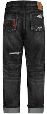 EVISU 黑色做舊水洗寬鬆版牛仔褲 2ESHTM3JE229LFCT Lookbook EVISU 黑色做舊水洗寬鬆版牛仔褲 2ESHTM3JE229LFCT