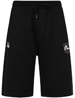 EVISU Black Drawstring Elastic Waist Casual Shorts 2ESHTM4ST7095RXCT EVISU Black Drawstring Elastic Waist Casual Shorts 2ESHTM4ST7095RXCT