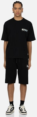 EVISU Celana Pendek Kasual Hitam dengan Pinggang Elastis dan Tali Serut. 2ESHTM4ST7095RXCT Details for EVISU Celana Pendek Kasual Hitam dengan Pinggang Elastis dan Tali Serut. 2ESHTM4ST7095RXCT