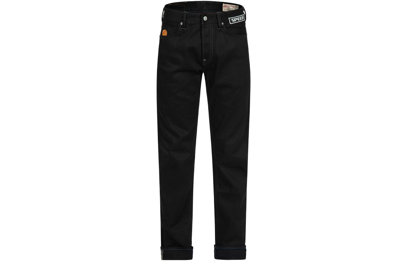 EVISU  Black High-Waisted Straight-Leg Jeans with Letter Print Design. 2ESHTM3JE22210CS-1 圖 3