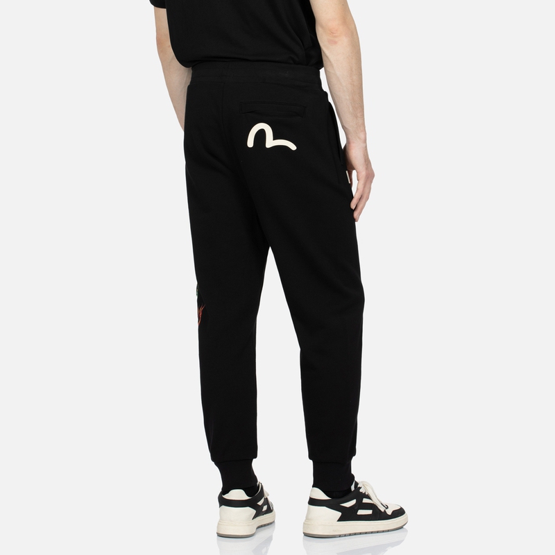 Purchase EVISU 黑色日向火男祭典印花修身休閒褲 2EAHTM3SP1085XXCT