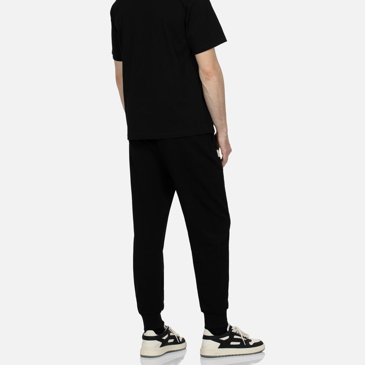 Cheap EVISU 黑色日向火男祭典印花修身休閒褲 2EAHTM3SP1085XXCT