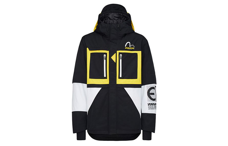 EVISU  Black Jacket with Contrasting Logo and Slogan Print 2EAGNM0JK748SL 圖 2