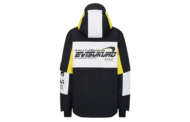 EVISU  Black Jacket with Contrasting Logo and Slogan Print 2EAGNM0JK748SL 圖 3