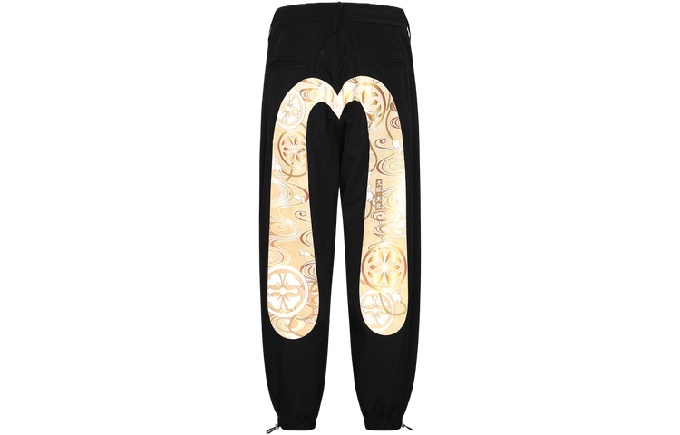 EVISU  Black Jeans with Big M Print and Seagull Embroidery Design. 2ESHTM4PO7043LFCT