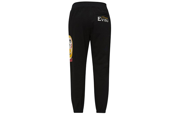 Lookbook EVISU 黑色運動褲｜佛頭印花與標誌｜休閒風格 2ESHTM1SP420ST