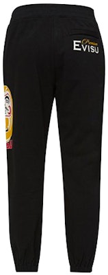 EVISU 黑色運動褲|佛頭印花與標誌|休閒風格 2ESHTM1SP420ST Lookbook EVISU 黑色運動褲|佛頭印花與標誌|休閒風格 2ESHTM1SP420ST