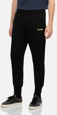 EVISU 黑色大M印花彈性腰圍運動長褲 2EAADM2SP318XXCT Shop EVISU 黑色大M印花彈性腰圍運動長褲 2EAADM2SP318XXCT