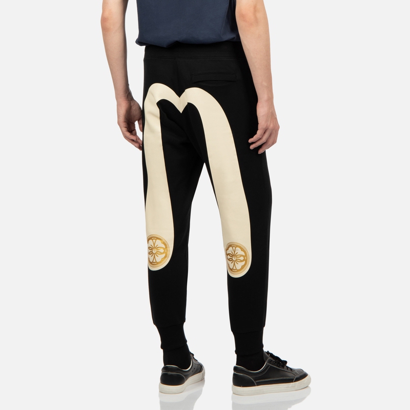 Purchase EVISU 黑色大M印花彈性腰圍運動長褲 2EAADM2SP318XXCT