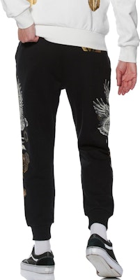 EVISU Joggers Negros con Estampado de Águila y Patrón Kamon. 2EAHTM0SP482XX Details for EVISU Joggers Negros con Estampado de Águila y Patrón Kamon. 2EAHTM0SP482XX