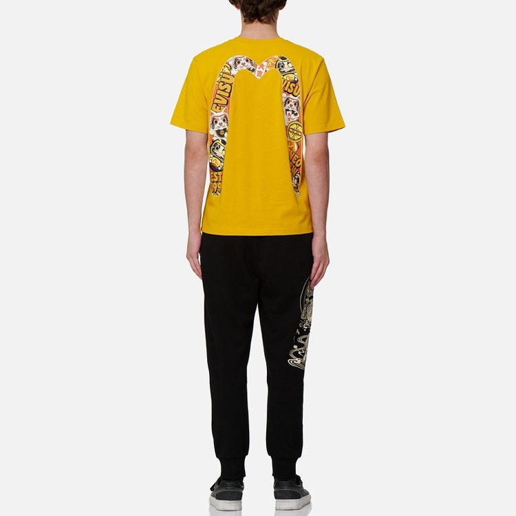 EVISU  Black Joggers with Fishing Monk Buddha Print. 2EAHTM2SP352XXCT 圖 5